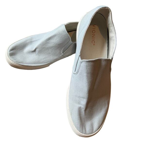 Vionic Canvas slip on Shoes/loafers/sneakers size womens 11, Light blue - Picture 1 of 8